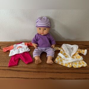 Cititoy Doll and Clothes Lot 2002 VTG Soft Heaf Arms Movable Limbs Like New VTG